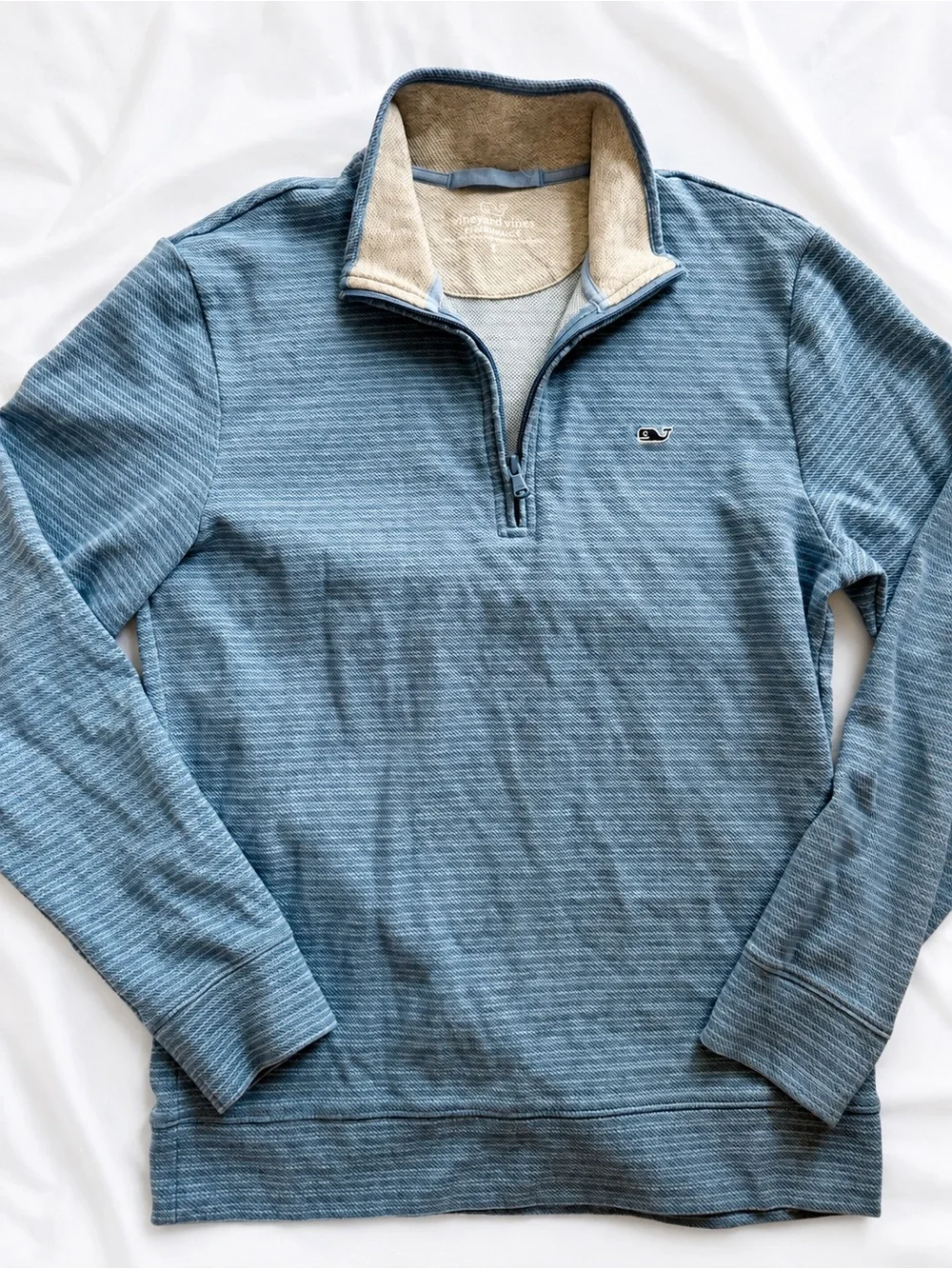 Vineyard Vines Performance Men’s Blue Heather Quarter Zip Pullover Size Small
